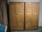 2 DOUBLE Wardrobes for sale,  2 Solid Wood Double....